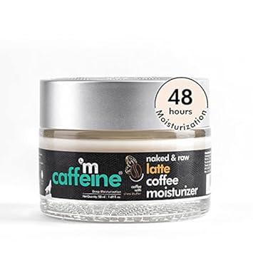 mCaffeine Non-Sticky Latte Face Moisturizer (50ml) for Deep Moisturization | With Coffee, Almond Milk and Shea Butter | For Dry and Dehydrated Skin | Upto 48 Hrs Moisturizing Face Cream
