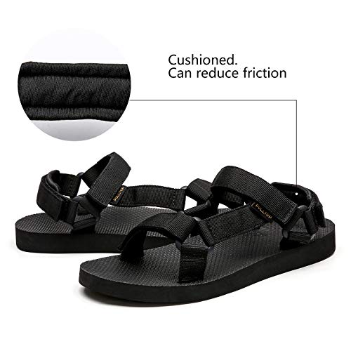 Hungahaapai Water Sandals For Womens With Arch Support Yoga Mat Sport Sandals Quick-Drying Outdoor Strap Sandals, Black, Size 10 #TOP5