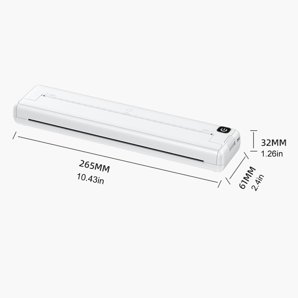 Bezprzewodowa drukarka termiczna A4 1000 mAh kieszonkowa drukarka dokumentów fotograficznych Zgodna z przenośna drukarka termiczna Łatwa w użyciu (drukarka)