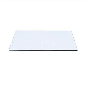 Spancraft 14" x 60" Rectangle Tempered Glass Table Top 3/8" Thick Flat Polish Edge and Touch Corners