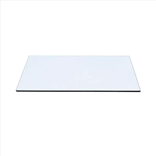 Spancraft 18" X 36" Rectangle Clear Glass Table Top 1/2" Thick with Flat Polished Edge and Touch Corners