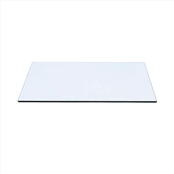 18" x 36" Rectangle Glass Table Top 1/2" Thick with Flat Polished Edge