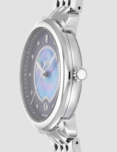 Image of Xylys Quartz Analog Blue Dial Silver Stainless Steel Strap Watch for Women