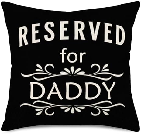 Pillow Covers Cotton Linen Father's Day Quote Decorative Throw Pillow Case Cushion Cover for Sofa Couch Home Decor 18" x 18" (RD) image 4
