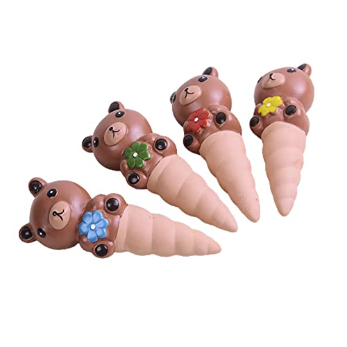 4Pcs Cartoon Bear Automatic Plant Dripper Portable Watering Equipment For Home Bedroom Dormitory Water Dripping