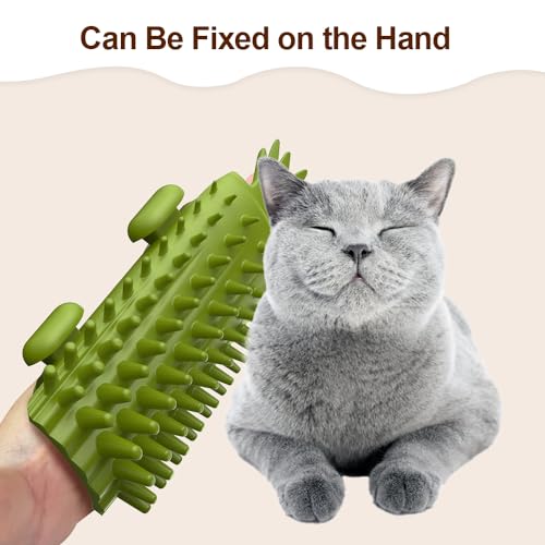 Image of DONGKER Cat Self Groomer,2 PCS Silicone Pet Corner Massage Combs Cat Face Scratcher for Kitten Cats(fit φ1.18 inch-1.97 inch Table Legs Climbing Frame)