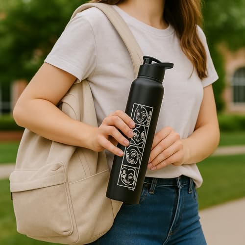 Image of SKI Sprint Stainless Steel Sipper Water Bottle with Laser Print, for School, Office, Gym, Home, Travel | AdultS &Teens | 950 ML, Leakproof, Rust free | Character Merchandise PRINCESS