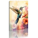 ZQQART Kolibri Bild Leinwandbild Wanddrucke buntes Vogel 