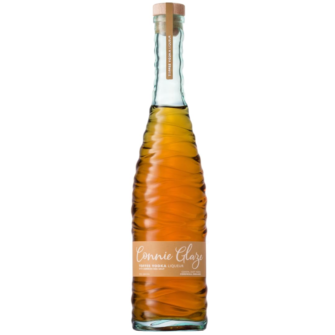 Connie Glaze Toffee Vodka Liqueur | Deliciously Smooth | Made with Premium Toffee & Cornish Sea Salt | All Natural Ingredients | Crafted in Cornwall | Enjoy Neat | Great Gift | 20% vol | 70cl