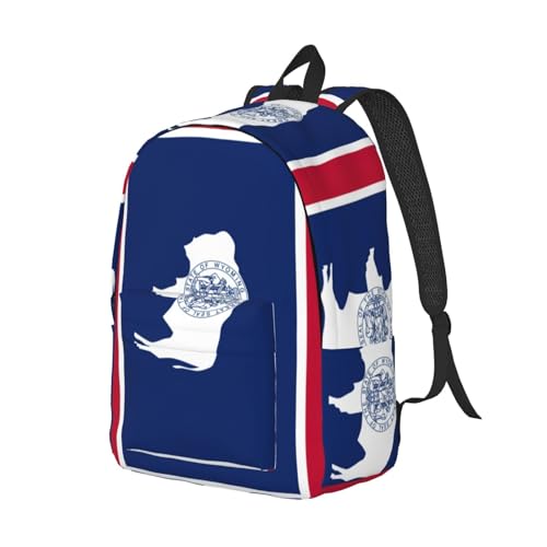 Sac à dos de voyage décontracté avec drapeau du Wyoming