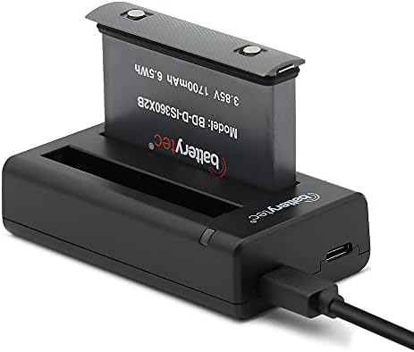 Batterytec Replacement Action camera battery and Dual Charger Kit for Insta360 ONE X2 Camera, Battery and Dual USB (Type-c Micro USB) Charger Kit Compatible with Insta360 ONE X2 Action camera.