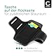 subtel® Handy Sportarmband: Smartphone Armtasche f. Sport Joggen Laufen - Fach f. Schlüssel, Geld - Atmungsaktives Klettverschluss Band - Armband Hülle Handyhalterung Arm Oberarm Tasche Laufarmband
