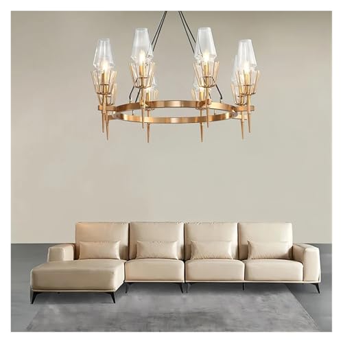 Post Modern Led Gold Lustre Glass Chandelier Room Decor Pendant
