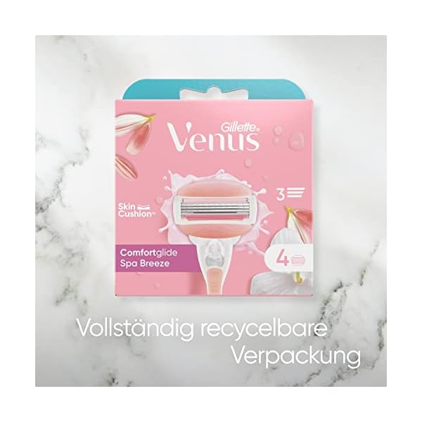 Gillette Venus Comfortglide Spa Breeze Rasierklingen Damen, 8 Ersatzklingen für Damenrasierer – Bild 7