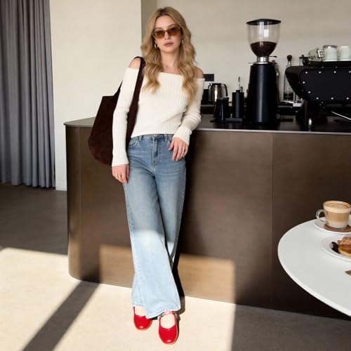 Image of Ballet Flats Mesh Shoes for Women Mary Janes Flats | Wide Feet Options, Woven Mesh Flats, Soft Cushion, Comfortable Ballerina Flats, Casual, Dress Shoes, Daily, Work, Versatile