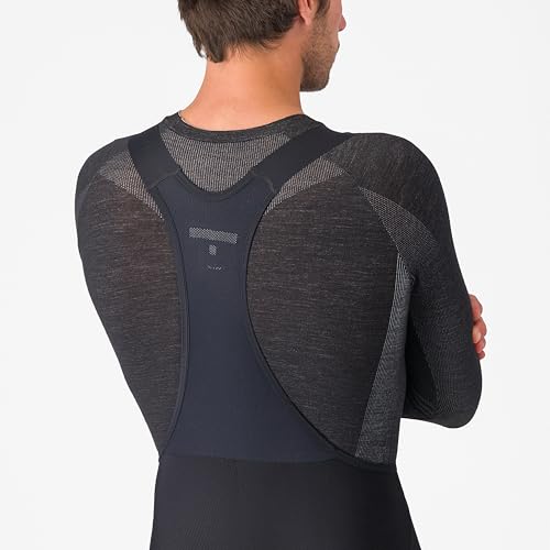 CASTELLI Vestuário de ciclismo masculino competizione Bibtight, para clima frio, com alças de malha