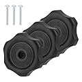 Gosknor 3 Pack RV Window and Vent Knob, Black 1" Shaft 2-1/4" Diameter RV Camper Window Latch Knob with Screws RV Replacement Parts Interior Hardware Accessories