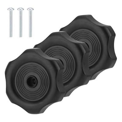 Gosknor 3 Pack RV Window and Vent Knob, Black 1" Shaft 2-1/4" Diameter RV Camper Window Latch Knob with Screws RV Replacement Parts Interior Hardware Accessories