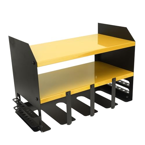 Fabater Elektrowerkzeug-Organizer, Einfach zu Installierendes Elektrowerkzeug-Aufbewahrungsregal für die Wandmontage für die Werkstatt (YELLOW)