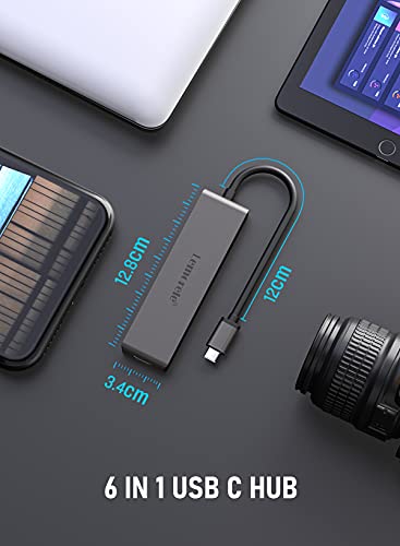 Lemorele Hub USB C HDMI 4K - 6 in 1, Spazio