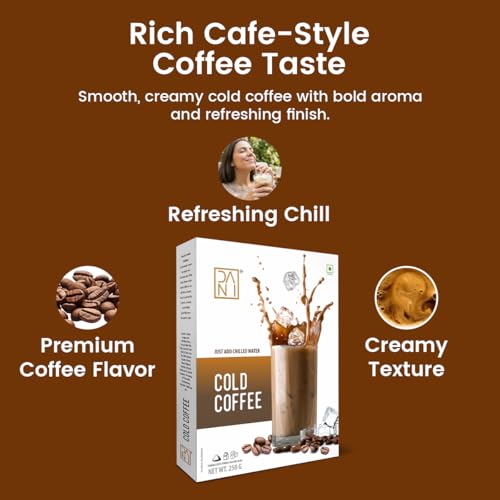 Image of Dani Cold Coffee | Instant Chilled Cold Coffee Mix | Preservative Free Refreshing Beverage | No Artificial Additives | Quick Easy Ready In Minutes Anytime Enjoy Smooth Rich Cafe Style Taste Daily Now