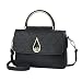 Covelin Women's Small Leather Handbag Tote Shoulder Crossbody Bag Black
