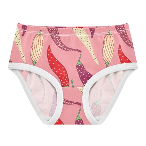 Dot Chili Pink Girl Panties Cute Toddler Underwear Floral Cotton Animals Briefs Girls Undies 2t