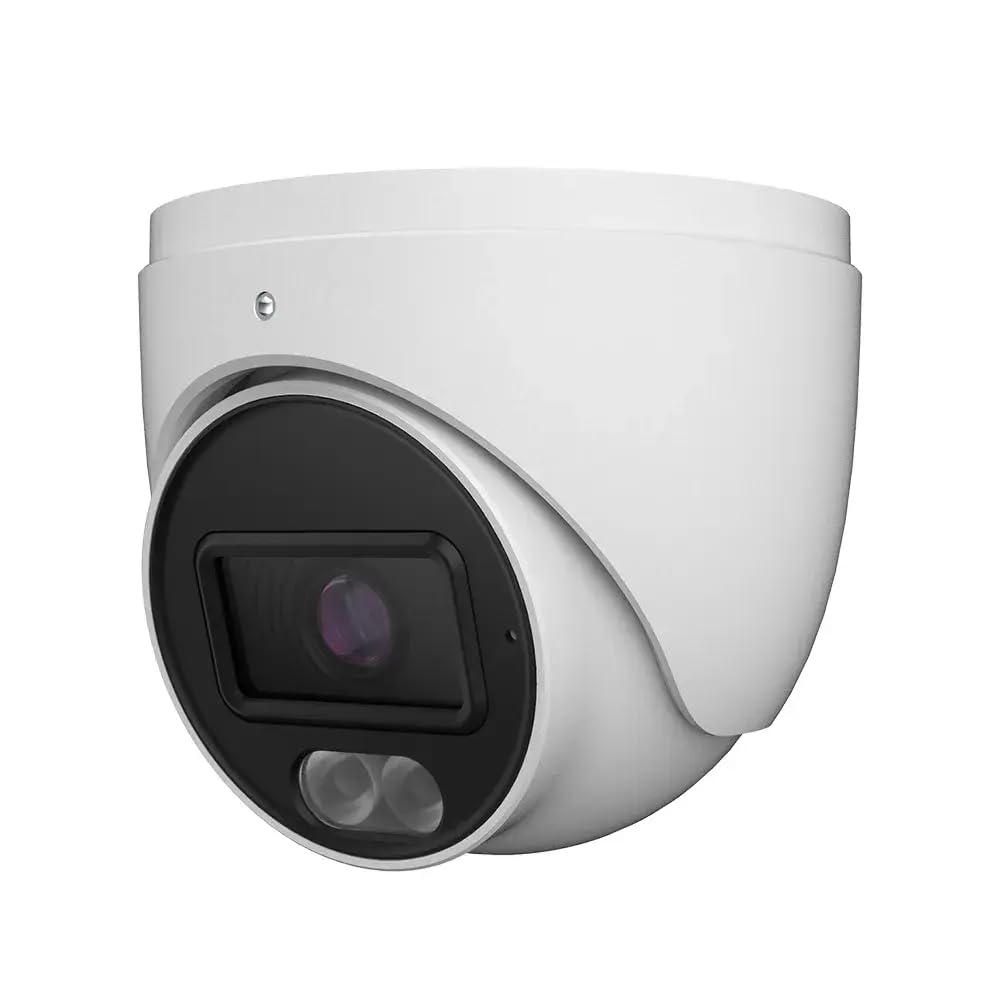 ENS Security Titanium IP-5IRD4S4C4-28 4MP IP Turret Camera, 2.8mm Fixed Lens White LED(98ft) IR(98ft) True WDR Built-in Mic VCA SD Slot NDAA
