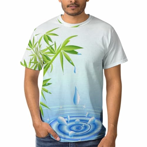 T-Shirts à Col Rond Homme Gouttes d'eau Anti-Sueur