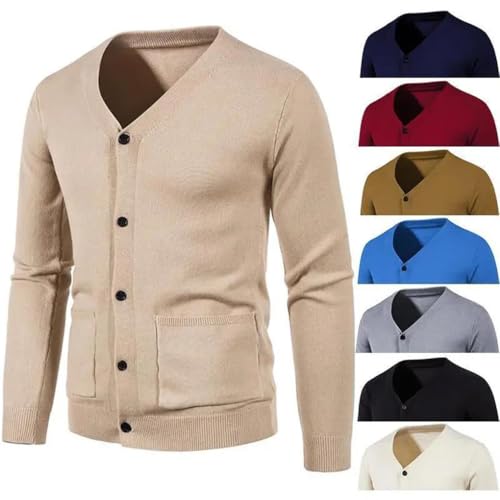 Men's Cardigan Thin Outerwear Men's Outerwear Casual Fit Solid Knitwear Sweater2
