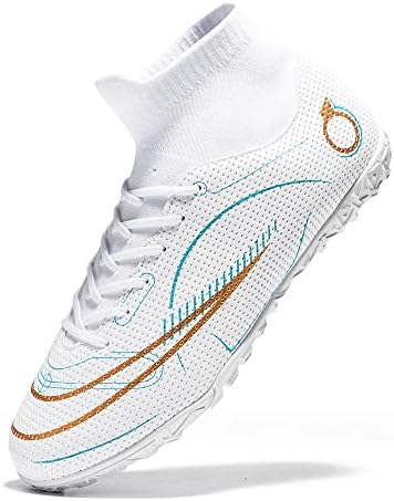 Football Shoes Mens Zapatos de Futbol para Hombres Indoor Soccer Shoes Football Boots Tacos de Futbol para Hombre Soccer Cleats White