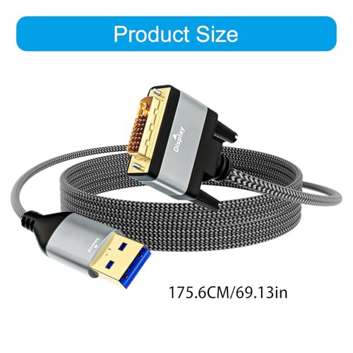 Câble USB 3.0 DVI pour ajouter un écran sans installer de pilote sur ordinateur portable - 6
