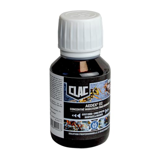 Clac® Aedex Ec – Insecticide puissant multi-insectes – Élimine Punaises de lit, Cafards, Fourmis, Guêpes, Frelons et plus – Intérieur & Extérieur – Solution professionnelle et amateur - 100 ml