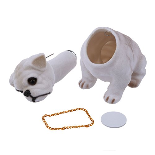 TOOGOO(R) Bianco Grigio chiaro Bulldog Cane