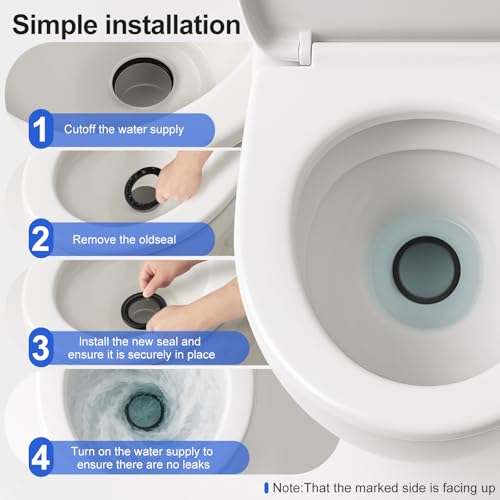 Image of 2 Pack RV Toilet Seal Replacement for Dometic 300, 310, 320 Series, Toilets Seal Gasket Kit Replace Part 385311658, Durable Rubber, Easy Installation, Fix Leakage & Odor, for Camper /Travel Trailers