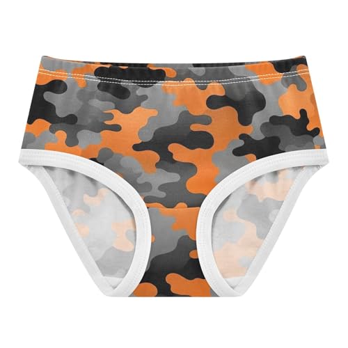 Cotton Girls Underwear Toddlers Abstract Camouflage Black Orange Panties Little Girl Animals Undies Kids Briefs 2t