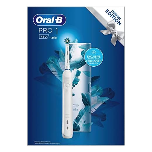 Oral-B Pro 1 - 750 - Laddningsbar Eltandborste Powered By Braun, 1 Borsthuvud, 1 Bonusresefodral