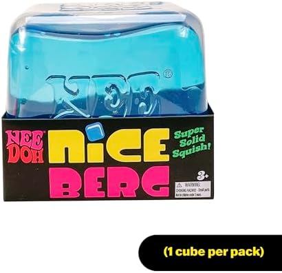 NeeDoh Niceberg - Large Squishy Ice Cube Fidget Toy For Kids, Nee Doh Stress Balls, Sensory Fidgets, Squidgy Toys For Anxiety Relief, Safe Non-Toxic Gel Texture, Age 3 Year Olds + - View 4