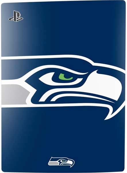 Skinit Decal Gaming Skin Compatible with PS5 Bundle - Officially Licensed NFL Seattle Seahawks Large Logo Design