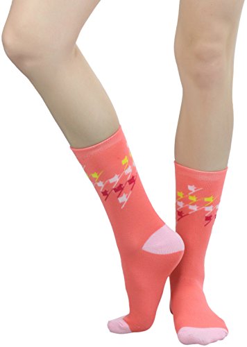 Image of ToBeInStyle Women's Pack of 6 or 12 Fashion Printed Crew Socks