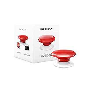 FIBARO The Button Z-Wave Plus Scene Controller On-Off Trigger, FGPB-101-3, Red