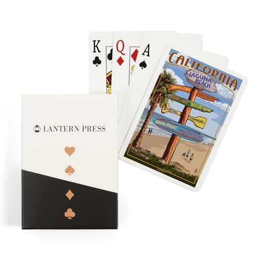 Lantern Press Laguna Beach, 52 cartas póker para adultos