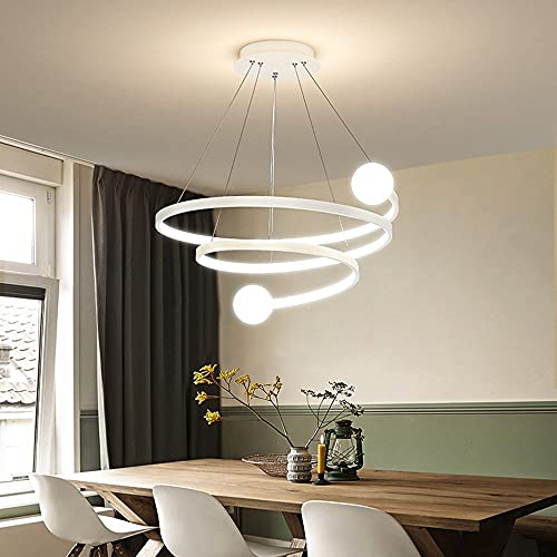 Plafonnier LED dimmable avec télécommande lustre rond moderne 65 cm