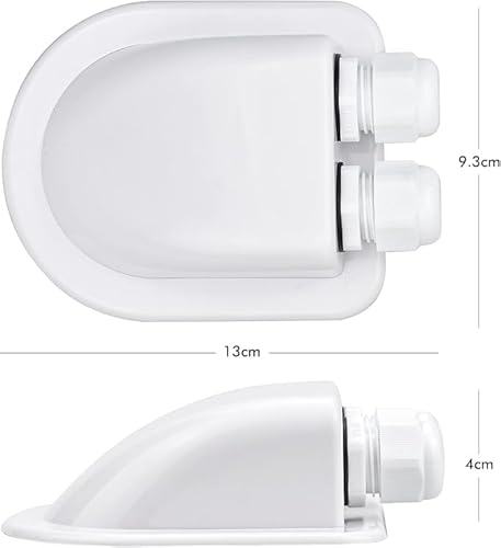 Solar Dachdurchführung 2-Fach Wasserdichte Solar Kabeldurchführung Dachdurchführung Wohnmobil Kabelaußendurchmesser 3-12mm für Wohnmobil Camper Caravan Boot Solar (Weiß)