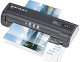 BONSEN A3 Laminator Machine with 100 Laminating Pouches, Never Jam Technology, 125mic Thick Laminating for School, Office, Restaurant, Home, Black, L3402