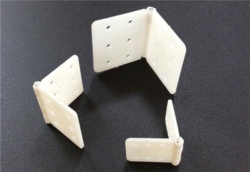 Nylon Hinge, 20 Remote Control Aircraft Hinges, Suitable for Fixing Nylon Small Hinges (3 Sizes) for RC Aircraft Model Aircraft Parts.skrnrhrery (Middle Hinge)