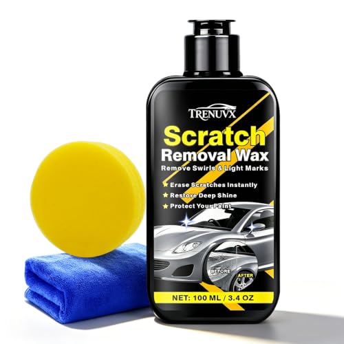 Image of Car Scratch Remover, Scratch Remover for Vehicles, Scratch Removal Wax, Car Paint Scratch Repair, Helps Reduce Minor Scratches and Swirl Marks, Restores Gloss and Shine, 3.4 fl oz /100ml