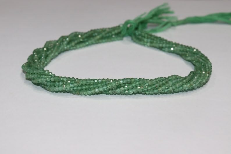 Perles rondes en cyanite naturelle haut de gamme pour colliers de créateurs