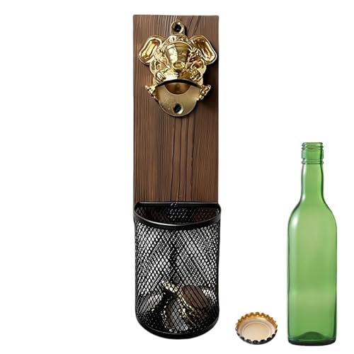Abrebotellas magnético – Abrebotellas magnético para frigorífico, abrebotellas de vino para montaje en frigorífico, herramienta versátil portátil para abrir latas de bebidas para hijo, abuelo, etc