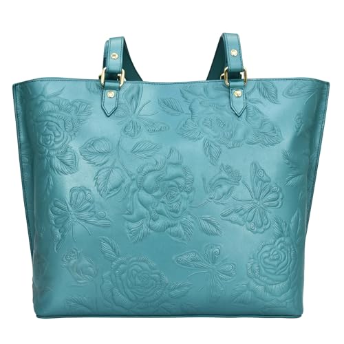 Image of Anuschka Women's Original Hand-Painted Genuine Leather Large Zip Top Tote